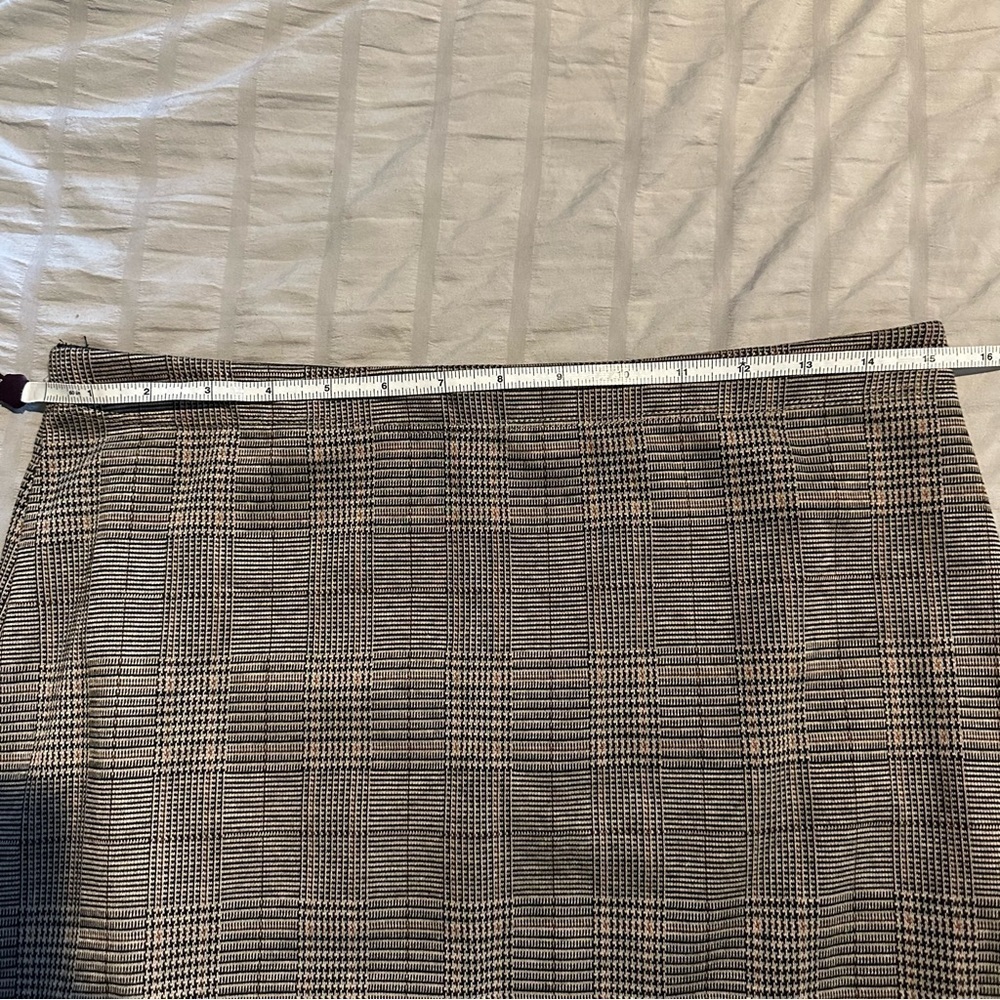 Max Studio Women’s Houndstooth Plaid Pull On Skirt Stretch Size Medium - Picture 6 of 8